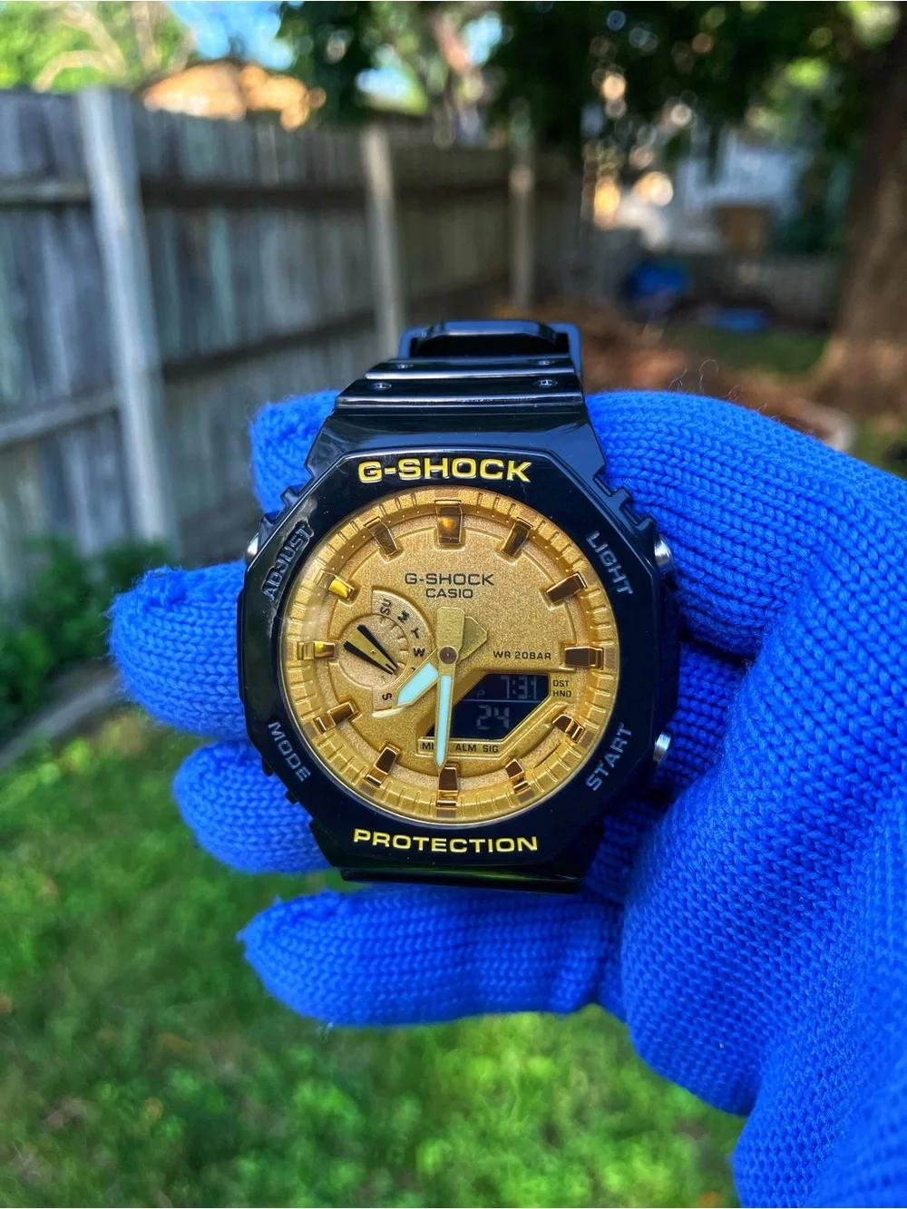 Custom G Shock Gold and Black style colorway